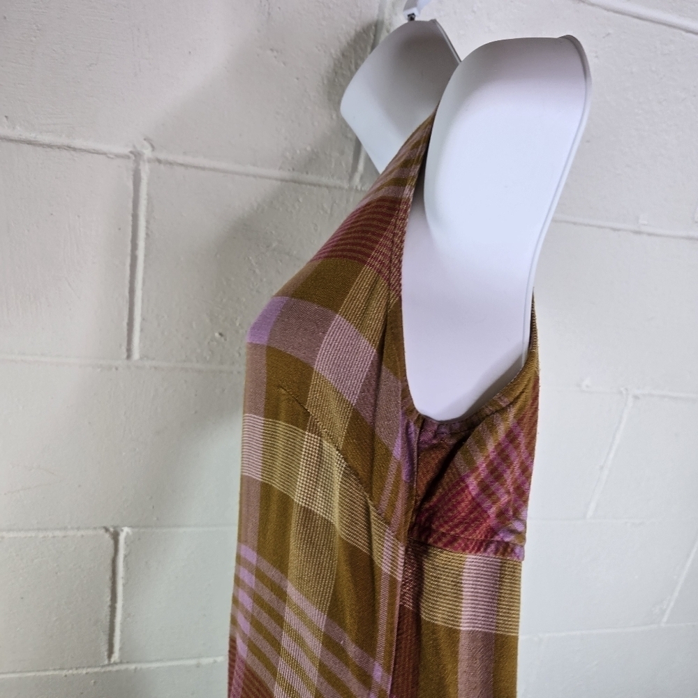 Kavu spring terrain indian madras plaid sleeveless outdoor sundress keyhole - Picture 7 of 12
